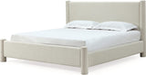Burke Cottage Cheese King Upholstered Platform Bed by Modus Furniture at Eve Furniture