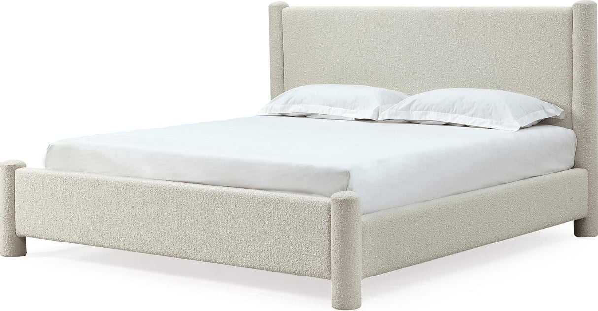 Burke Cottage Cheese Queen Upholstered Platform Bed by Modus Furniture at Eve Furniture
