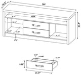 Burke Gray Driftwood 2-Drawer TV Console by Coaster at Eve Furniture