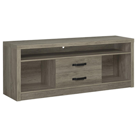 Burke Gray Driftwood 2-Drawer TV Console by Coaster at Eve Furniture
