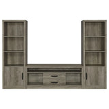 Burke Gray Driftwood 3-piece Entertainment Center by Coaster at Eve Furniture