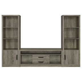 Burke Gray Driftwood 3-piece Entertainment Center by Coaster at Eve Furniture