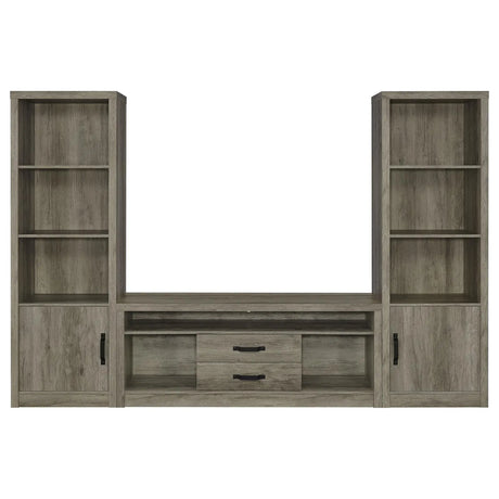 Burke Gray Driftwood 3-piece Entertainment Center by Coaster at Eve Furniture