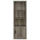 Burke Gray Driftwood 3-Shelf Media Tower With Storage Cabinet by Coaster at Eve Furniture