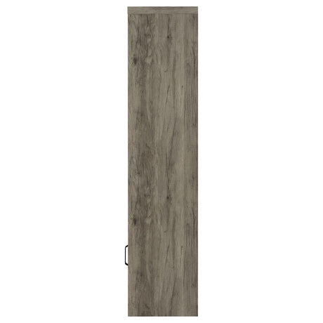 Burke Gray Driftwood 3-Shelf Media Tower With Storage Cabinet by Coaster at Eve Furniture