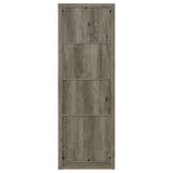 Burke Gray Driftwood 3-Shelf Media Tower With Storage Cabinet by Coaster at Eve Furniture