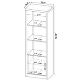 Burke Gray Driftwood 3-Shelf Media Tower With Storage Cabinet by Coaster at Eve Furniture