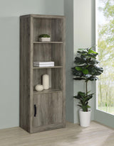Burke Gray Driftwood 3-Shelf Media Tower With Storage Cabinet by Coaster at Eve Furniture
