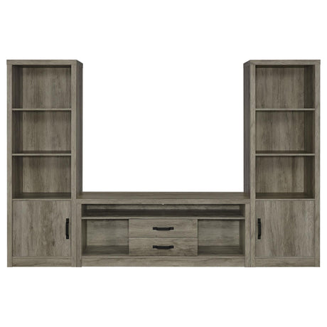 Burke Gray Driftwood 3-piece Entertainment Center by Coaster at Eve Furniture