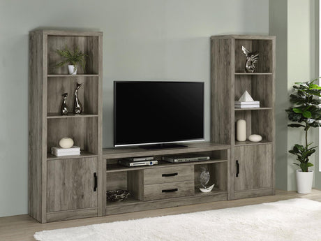 Burke Gray Driftwood 3-piece Entertainment Center by Coaster at Eve Furniture