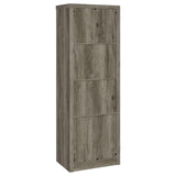 Burke Gray Driftwood 3-Shelf Media Tower With Storage Cabinet by Coaster at Eve Furniture