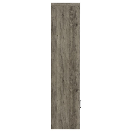 Burke Gray Driftwood 3-Shelf Media Tower With Storage Cabinet by Coaster at Eve Furniture