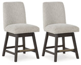 Burkhaus Dark Brown Counter Height Barstool, Set of 2