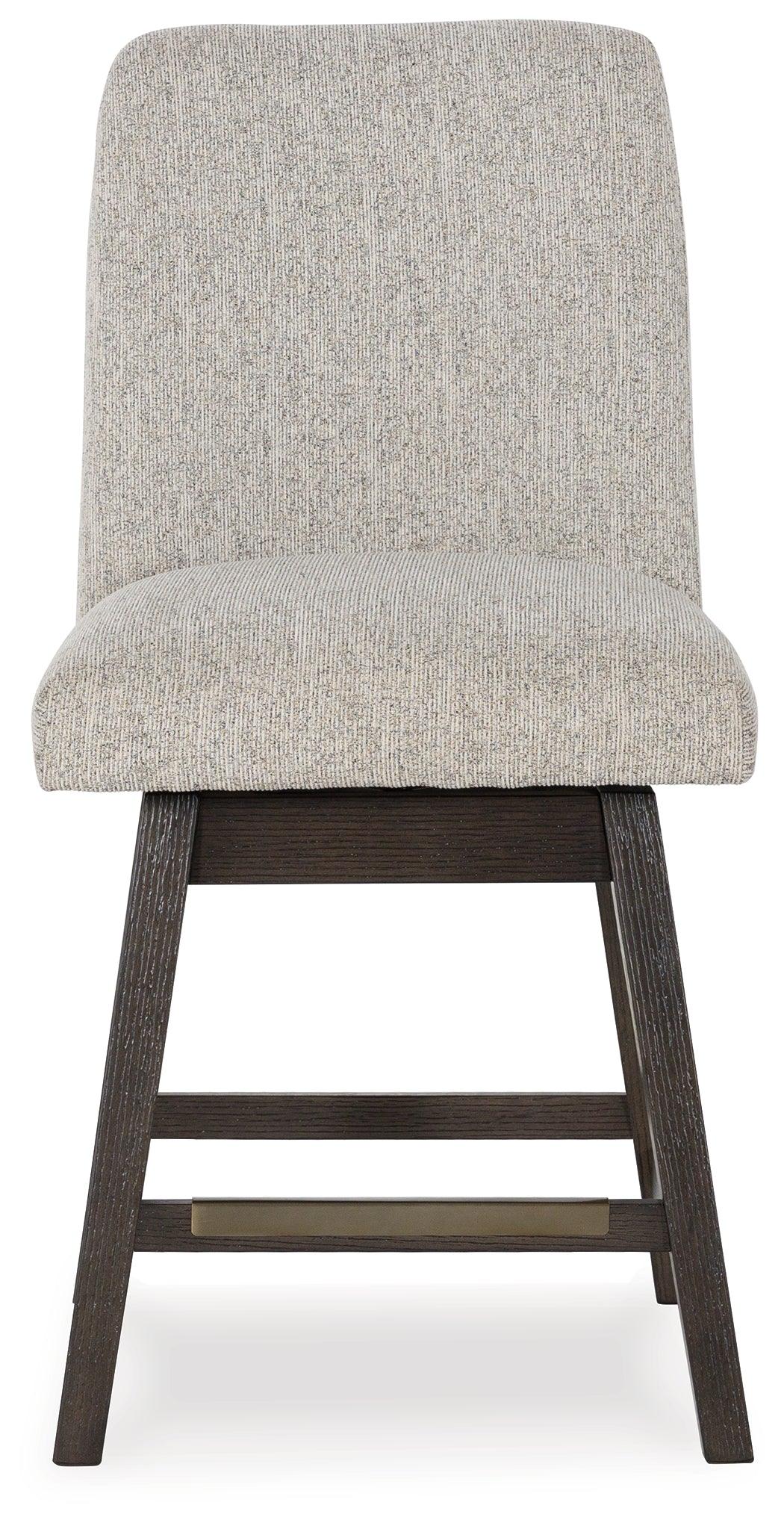 Burkhaus Dark Brown Counter Height Barstool, Set of 2 by Ashley at Eve Furniture