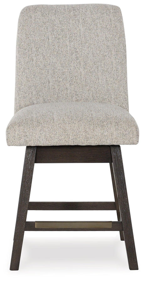 Burkhaus Dark Brown Counter Height Barstool, Set of 2 by Ashley at Eve Furniture