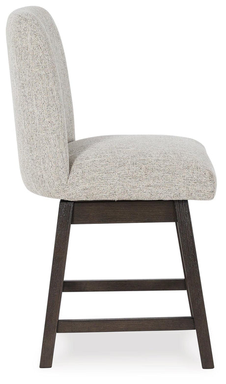Burkhaus Dark Brown Counter Height Barstool, Set of 2 by Ashley at Eve Furniture