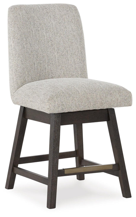Burkhaus Dark Brown Counter Height Barstool, Set of 2 by Ashley at Eve Furniture