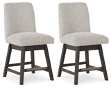 Burkhaus Dark Brown Counter Height Barstool, Set of 2 by Ashley at Eve Furniture