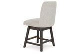 Burkhaus Dark Brown Counter Height Dining Table and 4 Barstools by Ashley at Eve Furniture