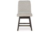 Burkhaus Dark Brown Counter Height Dining Table and 4 Barstools by Ashley at Eve Furniture