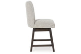 Burkhaus Dark Brown Counter Height Dining Table and 4 Barstools by Ashley at Eve Furniture
