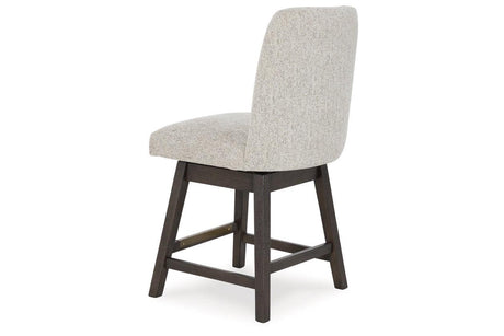 Burkhaus Dark Brown Counter Height Dining Table and 4 Barstools by Ashley at Eve Furniture