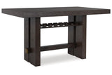 Burkhaus Dark Brown Counter Height Dining Table and 4 Barstools by Ashley at Eve Furniture