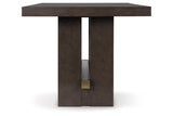 Burkhaus Dark Brown Counter Height Dining Table and 4 Barstools by Ashley at Eve Furniture
