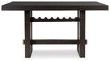 Burkhaus Dark Brown Counter Height Dining Table by Ashley at Eve Furniture