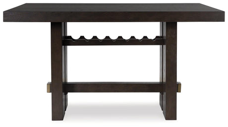 Burkhaus Dark Brown Counter Height Dining Table by Ashley at Eve Furniture