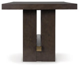 Burkhaus Dark Brown Counter Height Dining Table by Ashley at Eve Furniture