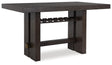 Burkhaus Dark Brown Counter Height Dining Table by Ashley at Eve Furniture