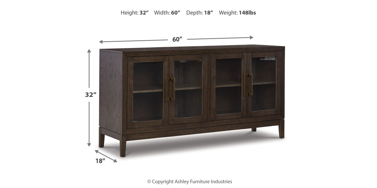 Burkhaus Dark Brown Counter Height Set with Server by Ashley at Eve Furniture