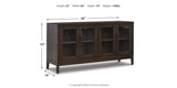 Burkhaus Dark Brown Counter Height Set with Server by Ashley at Eve Furniture