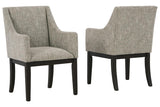 Burkhaus Dark Brown Dining Arm Chair, Set of 2 by Ashley at Eve Furniture