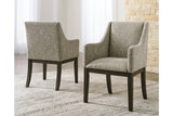 Burkhaus Dark Brown Dining Arm Chair, Set of 2 by Ashley at Eve Furniture