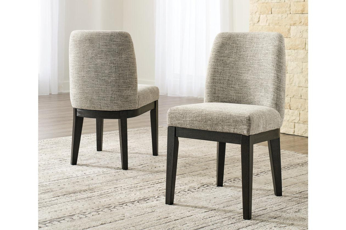 Burkhaus Dark Brown Dining Chair, Set of 2 by Ashley at Eve Furniture