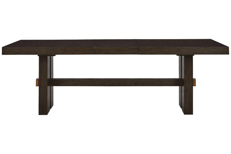 Burkhaus Dark Brown Dining Extension Table by Ashley at Eve Furniture
