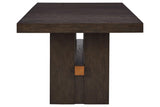 Burkhaus Dark Brown Dining Extension Table by Ashley at Eve Furniture