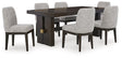 Burkhaus Dark Brown Dining Table and 6 Chairs by Ashley at Eve Furniture
