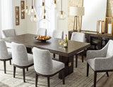 Burkhaus Dark Brown Dining Table and 8 Chairs by Ashley at Eve Furniture