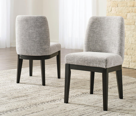 Burkhaus Dark Brown Dining Table and 8 Chairs with Server by Ashley at Eve Furniture