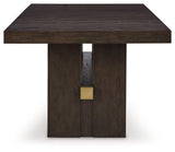 Burkhaus Dark Brown Dining Table and 8 Chairs with Server by Ashley at Eve Furniture