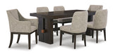 Burkhaus Dark Brown Extendable Dining Set by Ashley at Eve Furniture