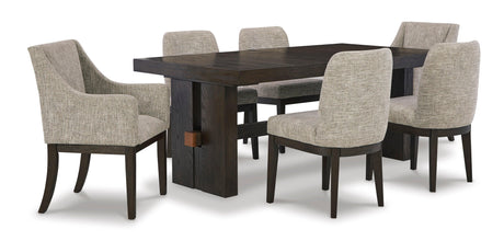 Burkhaus Dark Brown Extendable Dining Set by Ashley at Eve Furniture