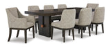 Burkhaus Dark Brown Extendable Dining Set by Ashley at Eve Furniture