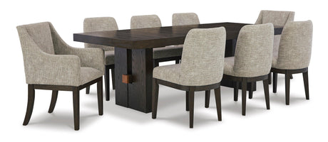 Burkhaus Dark Brown Extendable Dining Set by Ashley at Eve Furniture