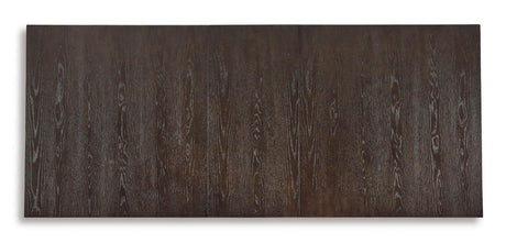 Burkhaus Dark Brown Extendable Dining Set by Ashley at Eve Furniture