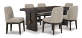 Burkhaus Dark Brown Extendable Dining Set by Ashley at Eve Furniture