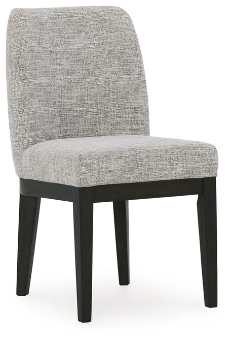 Burkhaus Dining Table and 8 Chairs in Dark Brown by Ashley at Eve Furniture